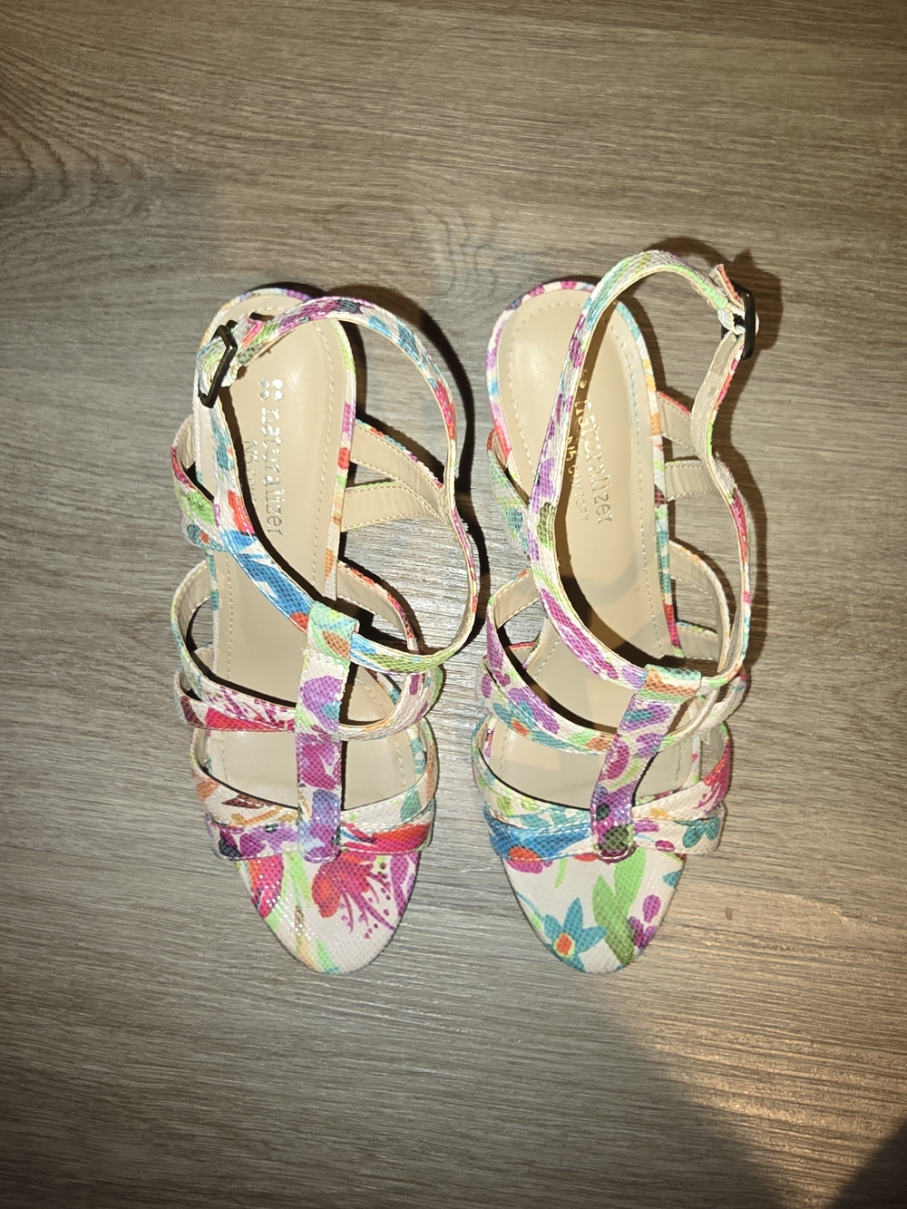 Naturalizer Vibrant Multicolor Strappy Heels